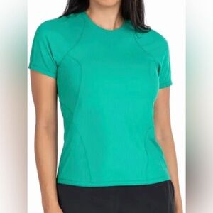 Women's Green Short Sleeve Top